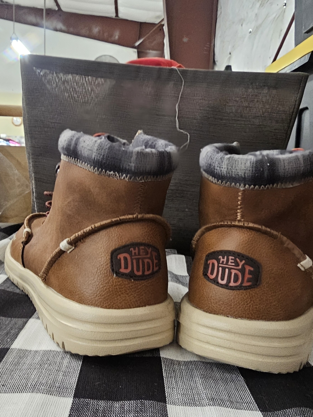 HEYDUDE Men's Bradley Classic Boots - Cognac Brown - Size 12 - Picture 5 of 5